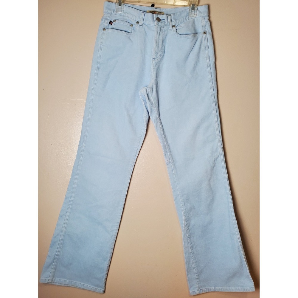 Polo Jeans Company Ralph Lauren Women's 8 Vintage Light Blue Corduroy‎ Pants Y2K